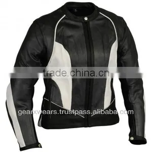 Womens Leather Motorbike Jacket thumbnail-1