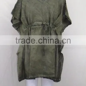 LADIES BEACHWEAR SANDWASH KAFTANS BEACH WEAR BREATHABLE ALL COLORS thumbnail-3