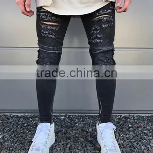 2017 New Arrival Custom Skinny Distressed Jeans Men Fashion Wholesale New Model Jeans Pants thumbnail-4