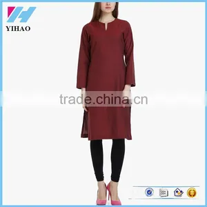 Ladies Fashion Clothing Apparel Cotton Kurta Neck Designs thumbnail-1