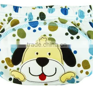 100% Cotton Embroidery Animal Patterns Baby Trainer Potty Training Pants thumbnail-3