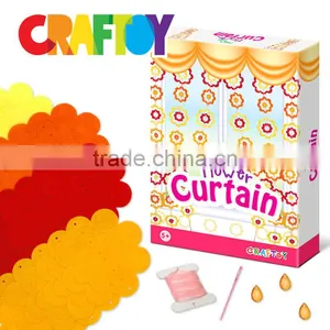 Children Crafts Girl Craft Create Your Flower Curtain thumbnail-3