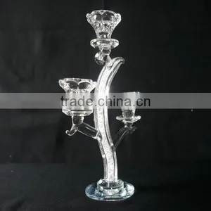 New Design K9 Crystal Candle Holder,3Tips Crystal Votive Candle Holder For Wedding Or Home Decoration thumbnail-2