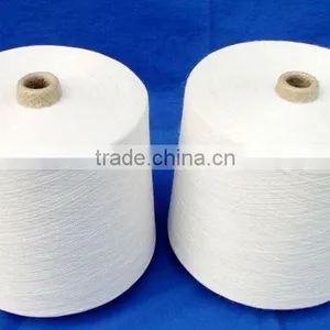 100% Polyester Spun Yarn for Made Into Sewing Thread, Raw White thumbnail-1