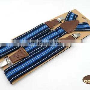 Fashion Brand 3 Clips Men's Suspenders Adult Striped Suspenders thumbnail-3