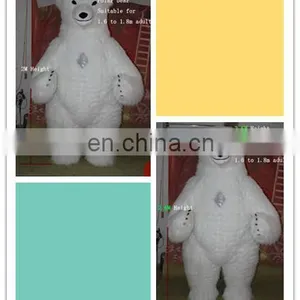 New Arrival!!HI CE 2-3 Meters Inflatable Polar Mascot Costume for Adults,inflatable Bear Mascot Costume With Plush Hair thumbnail-1