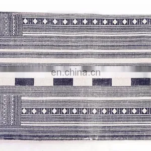 Indian Beautiful Rugs 4 X 6 Ft Blue White Cotton Block Print Accent Area Dhurrie Rug Flat Weave Hand thumbnail-3
