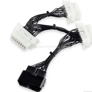 OBD2 OBDII 16 Pin Extension Connector Adapter Cable 1 to 3 16Pin OBD Cable OBD 2 Connector Diagnostic-tool For Elm 327 thumbnail-2
