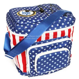 Flag Printing 600D Polyester Insulated Lunch Cooler Bag thumbnail-1