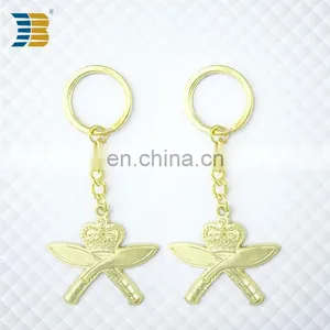 Tennis Rackets Shape Custom Metal Gold Plating Keychain thumbnail-4