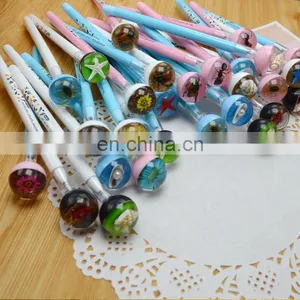 Office and School Novelty Fancy Creature Ballpoint Pen for Children and Kids With Spiral Shell,flower,starfish,scorpin thumbnail-1