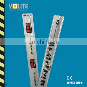 Custom Pvc Reflective Slap Wrap Bracelet With Printing Logo thumbnail-1