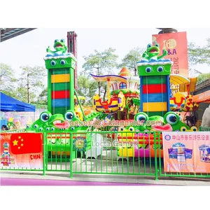 Zhongshan Amusement Park Equipment Fall Tower Rides 5 Seat Frog Jump Mini Drop Ride Jumping Machine, Crazy for Kids thumbnail-3