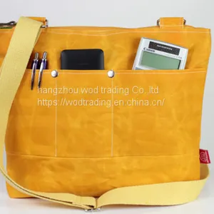 Waxed Canvas Tote Bag With Carry Handle thumbnail-1