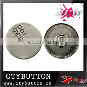 CTY-SN(019)logo Engraved Jeans Metal Snap Button thumbnail-1