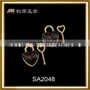 Song A Metal New Style Gold Plated Anti Brass Metal Label Metal Logo for Handbag thumbnail-1