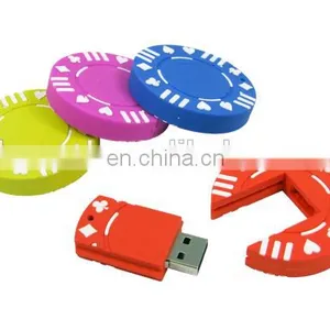 New Product Poker Chip Usb Pen Drives, Poker Chip Usb Flash Drive, OEM Customized Shape 2D 3D Pvc Usb Drive China thumbnail-3