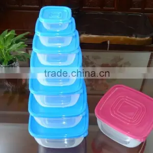 Popular 7 Pcs Set Square Plastic Food Storage Container thumbnail-1