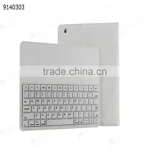 Bluetooth Keyboard for IPad2/3/4,white Removable Plastic Keyboard With Synthetic Leather Case thumbnail-1