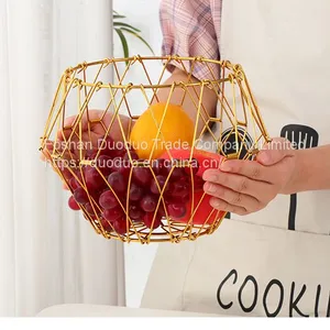 Wholesale Cheap Living Room Modern Simple Kitchen Storage Organizer Folding Fruit Basket thumbnail-1