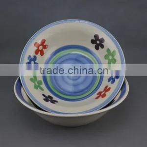 Color Stoneware Bowl, Rainbow Stoneware Salad Bowl, Rainbow Color Bowl thumbnail-1