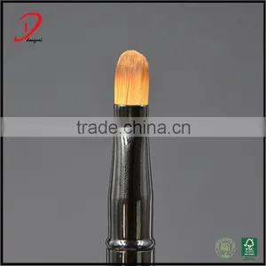 Wholesale Private Label OEM Black Metal Handle Retractable Lip Brush thumbnail-4