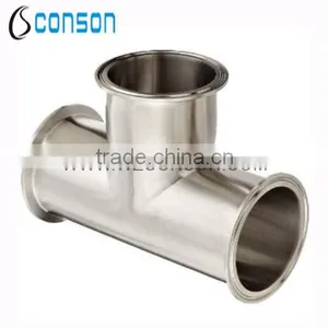 Food Grade Stainless Steel Sanitary Tee thumbnail-1