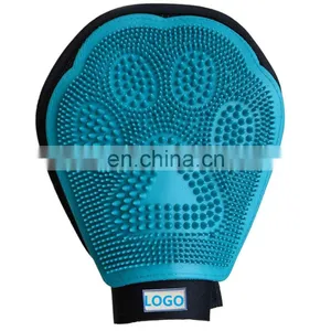 Massage Brush Grooming Glove Brushing Cleaning Hound Dog Cat Hair Pet Gloves thumbnail-5