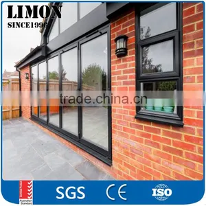German Brand Hardware High Quality bi Folding Door /Double Glazing Aluminium bi Fold Door thumbnail-1