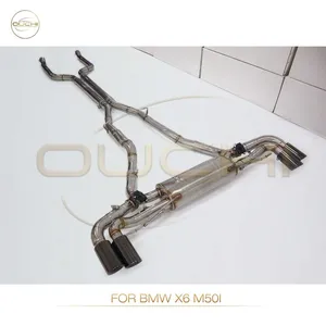 304 Stainless Steel Cat-Back Exhaust System for BMW X6 M50I/X5M X6M E70 E71/X5M X6M F85 F86/X7 M50I G07 Performance Exhaust Electronic Valve With Tips thumbnail-1