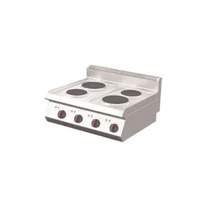 Countertop Electric 4 Round Hot Plates Cooker 800x700mm 380V Commercial Grade thumbnail-1