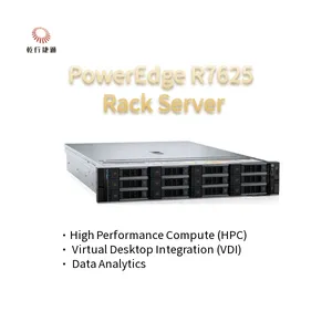 2U Two Socket PowerEdge R7625 Rack Server 4th Gen AMD EPYC™ Processors Up To 8x PCIe Gen5 Slots 12 X 2.5