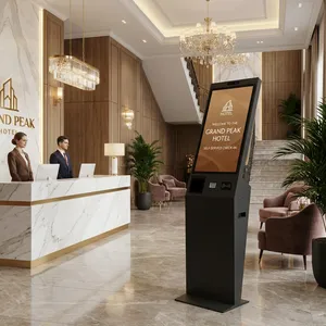 Aonpos APK838 21.5 Inch Touchscreen Kiosk Intel Core I3 Payment Kiosk All In One Touchscreen Kiosk Parking Lot Self-service Terminal thumbnail-3