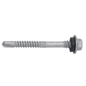 China Manufacturer Stainless Steel 410 Tek Screws Wafer Head EPDM Washer White Zinc No Snapping Full Sizes Available thumbnail-5