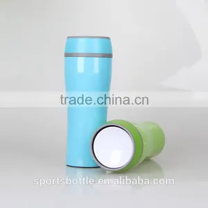 Modern Design Double Wall Steal Inner PS Outer Travel Mug thumbnail-1