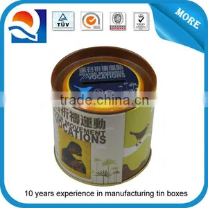 Newly Design Round Tin Money Box/tin Box Factory/metal Tin thumbnail-1