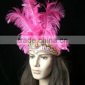 Indian Feather Headdress, Ostrich Headdress thumbnail-1