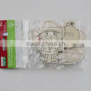 Wood Ornament Coloring Kit Kids Educational Diy Wooden Colorful Toys, Ocean Design Color Your Own Wooden Stand Set thumbnail-6