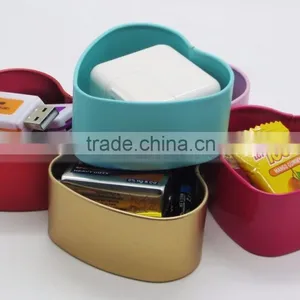 0.23mm Thick Tin Plate Cheap Price Multi Color Candy Heart Shape Gift Tin Case thumbnail-2