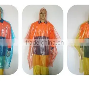 Disposable PE Poncho Raincoat With Food Grade thumbnail-1