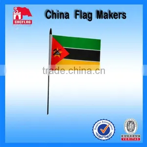 Custom Mozambique Polyester Printing Hand Stick Flags thumbnail-1