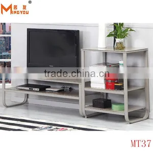 Hot Sale Metal Frame Glass Top Modern tv Stand thumbnail-3