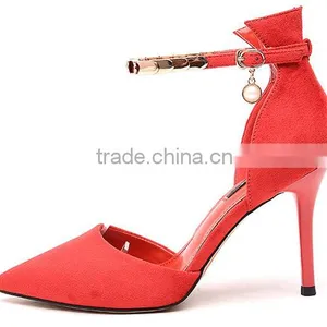 Red Color Cheap Sexy Ladies Wearing Sandals thumbnail-1