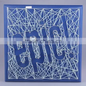 Hand-made Wooden String Wall Art With the Letters Speace Design for Home Decoration thumbnail-1