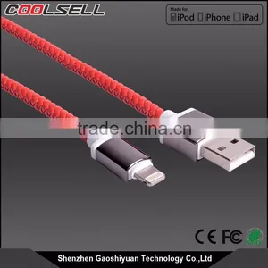 Fast Charge 8 Pin PU Leather Usb Mfi Cable for Iphone 6 Usb Cable for IPhone 6 MFi Cable thumbnail-3