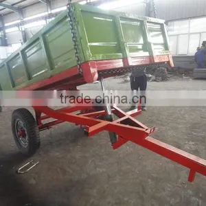 2T Europe Dump Trailer, Tractor Tipping Trailer, thumbnail-3