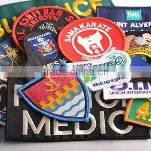 2015 New Fashion High Quality Custom Woven Cotton Badges thumbnail-1