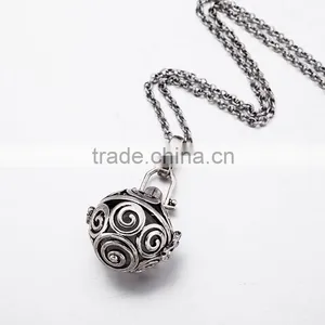 OEM Gold Ball Locket Necklace thumbnail-5