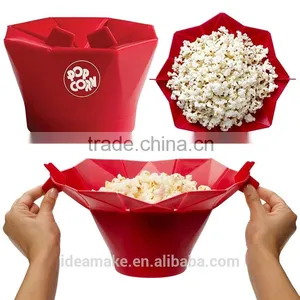 Foldable Microwave Silicone Popcorn Bowl SGS,FDA,LFGB Certified Popcorn Bowl thumbnail-1