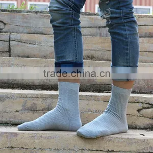 Comfortable Mens Blank Double Needle Casual Socks Deodorant Socks thumbnail-3